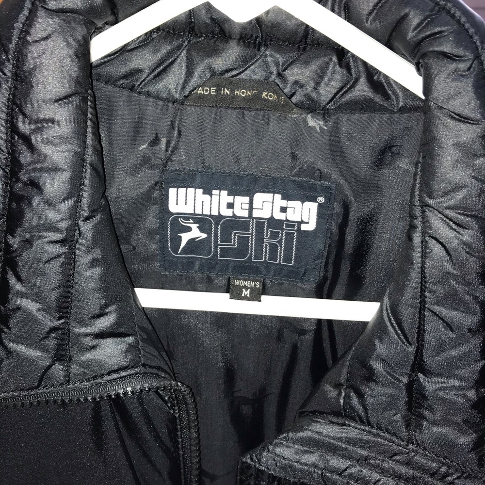 Women’s Vintage White Stag Ski Vest - Picture 2 of 4